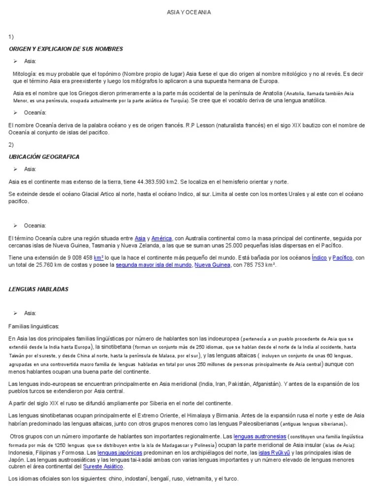 Asia Y Oceania | PDF | Dubai | Oceanía