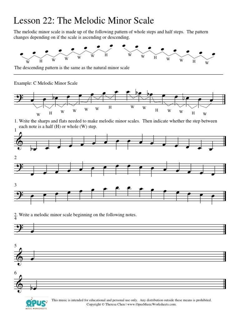 Battle ends and down goes charles' father. Music Theory Worksheet 22 Melodic Minor Scale Pdf