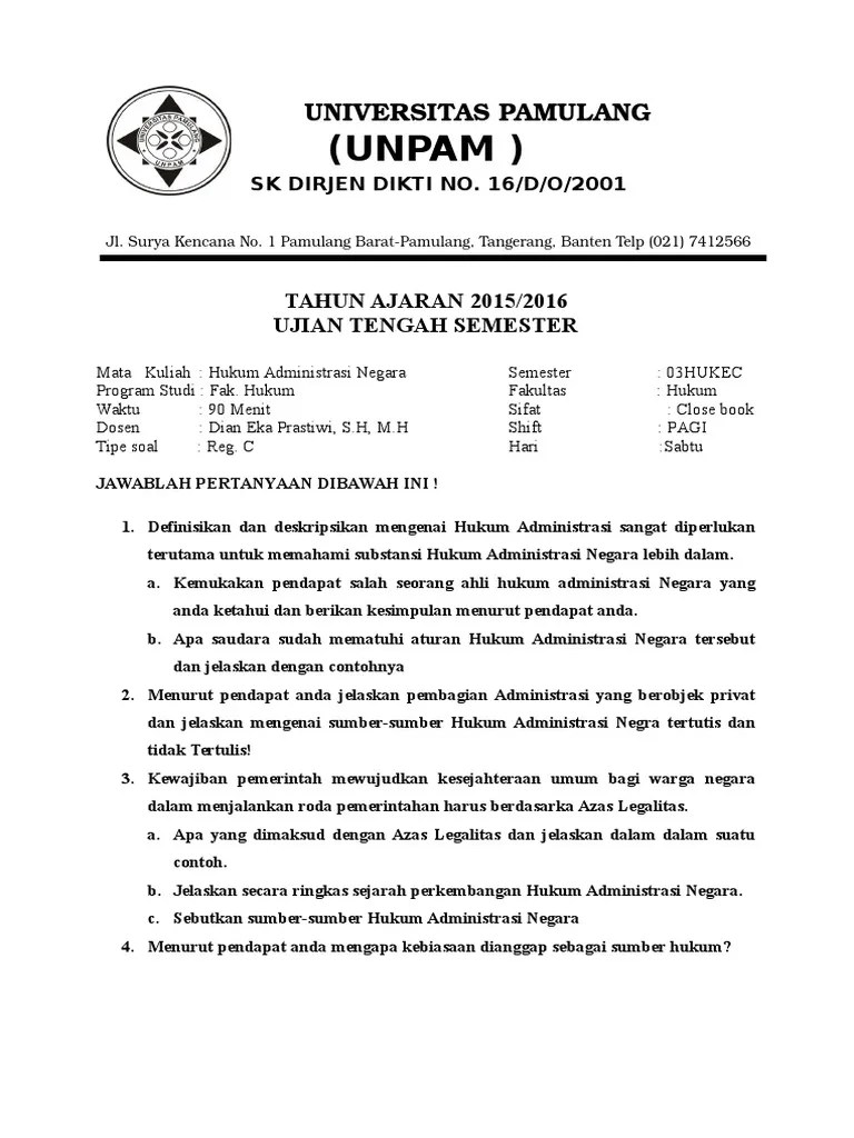 Soal Tes Masuk Administrasi Negara Jawabanku Id 