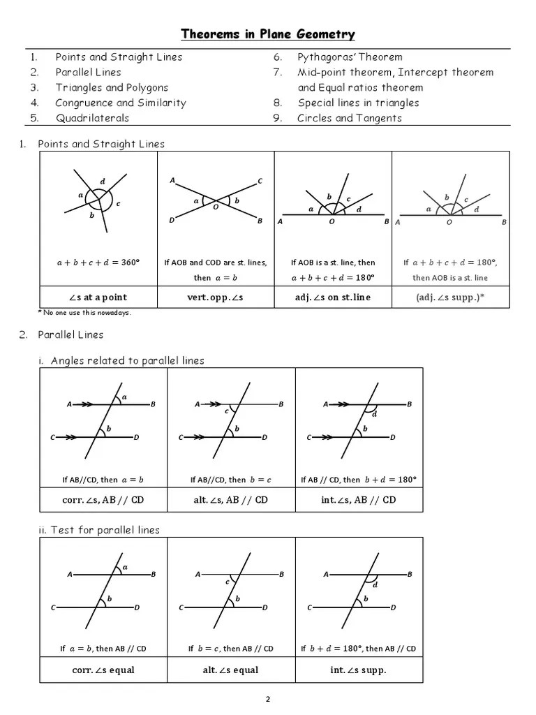 Theorems In Plane Geometry Sec21 | PDF | Triangle | Circle