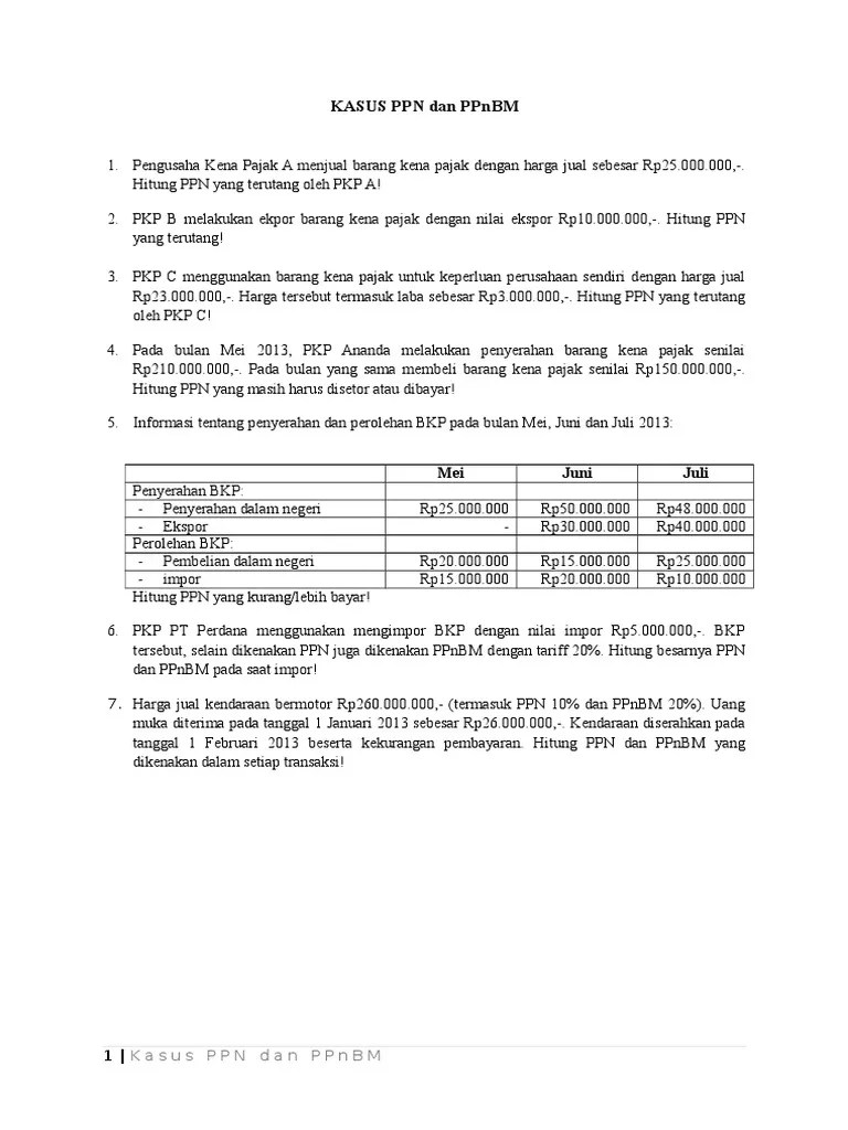 Kasus PPN Dan PPNBM | PDF | Hukum