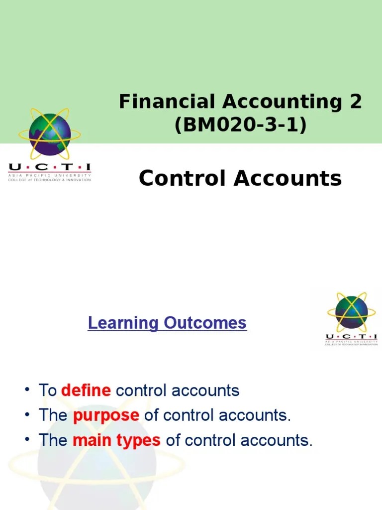 Ch2 Control Accounts | PDF