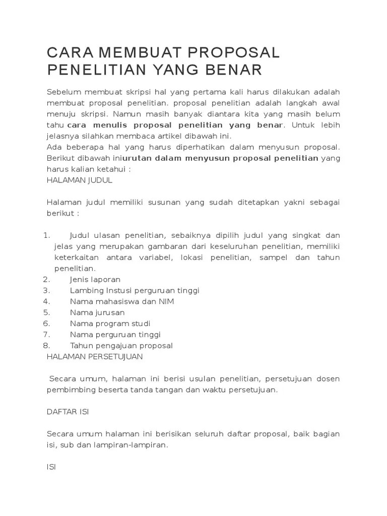 Yuk, cek contoh proposal kegiatan sekolah pada artikel ini! Cara Membuat Proposal Skripsi Yang Baik Dan Benar Kreatifitas Terkini