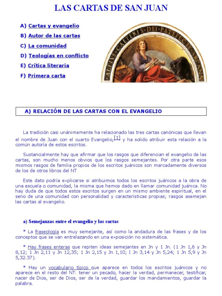 Las Cartas De Juan | PDF | Eucaristía | Jesús