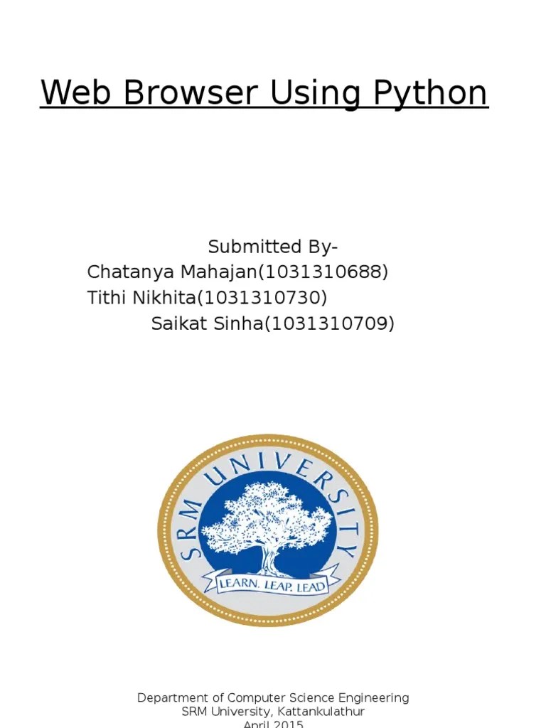 Web Browser Using Python | PDF | Web Browser | Graphical User Interfaces