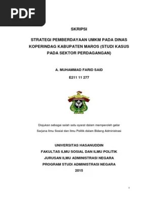 Universitas sebelas maret, surakarta 2010). Skripsi Pemberdayaan Umkm Pdf