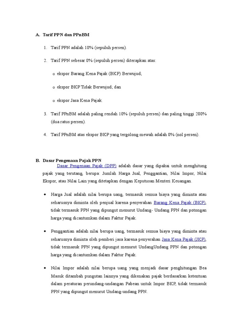 RMK Pajak Ppndan PPNBN