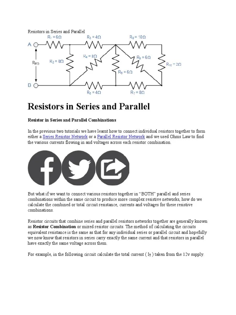 Series Parallel Circuits | PDF | Series And Parallel Circuits | Resistor