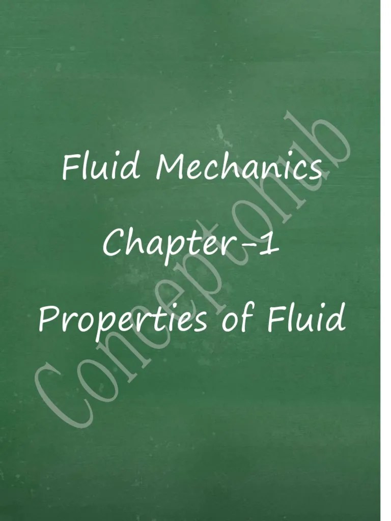 Fluid Mechanics Chapter-1 Properties Of Fluid | PDF