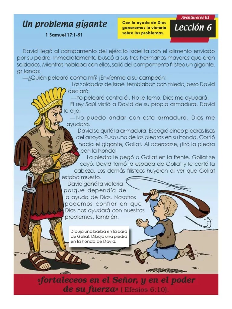 Leccion 06 B1 Un Problema Gigante | PDF | Goliat | David