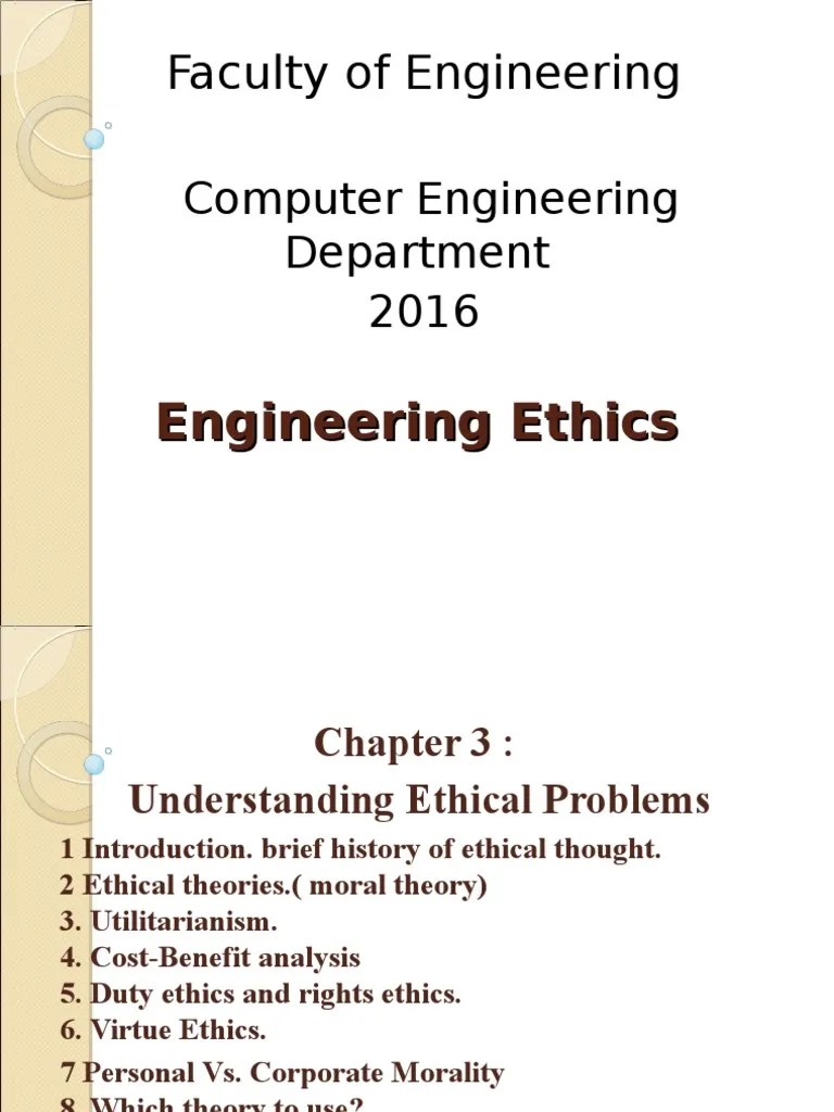 Engineering Ethics Course 2016 Chapter 3.ppt | Virtue Ethics ...