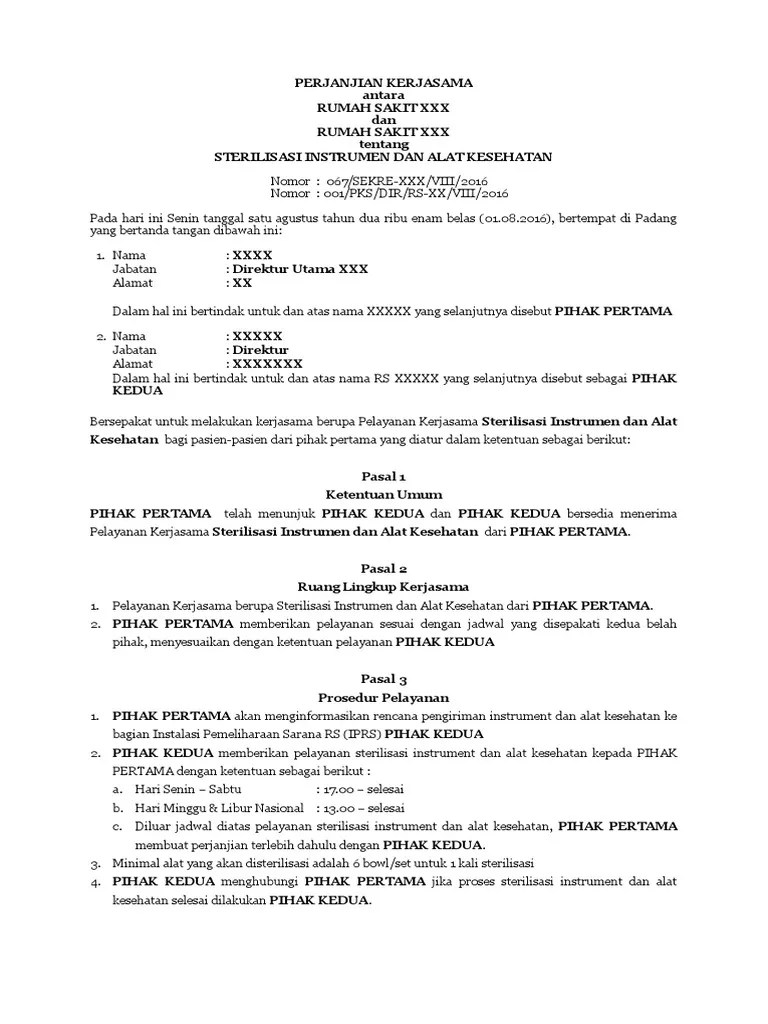 Perjanjian Kerjasama | PDF