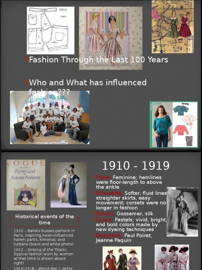 Fashion Through The Decades Powerpoint | PDF | Skirt | Fashion