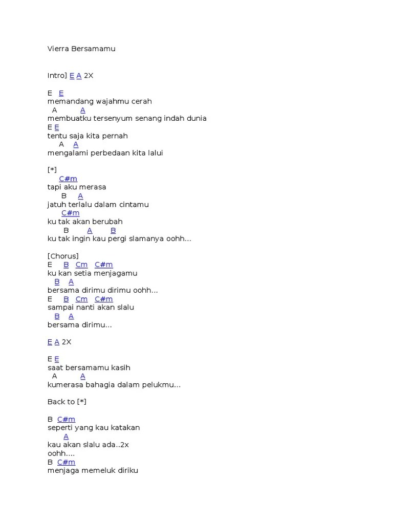 Chord Lagu Vierra Rasa Ini