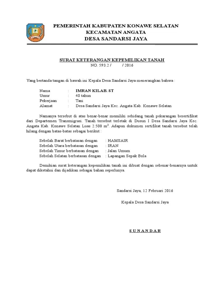Surat Pernyataan Kepemilikan Harta Pdf 