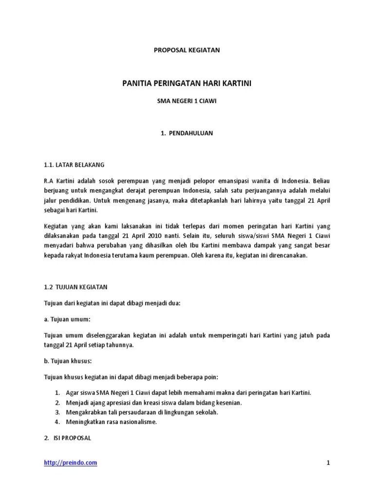 Contoh Proposal Diesnatalis 