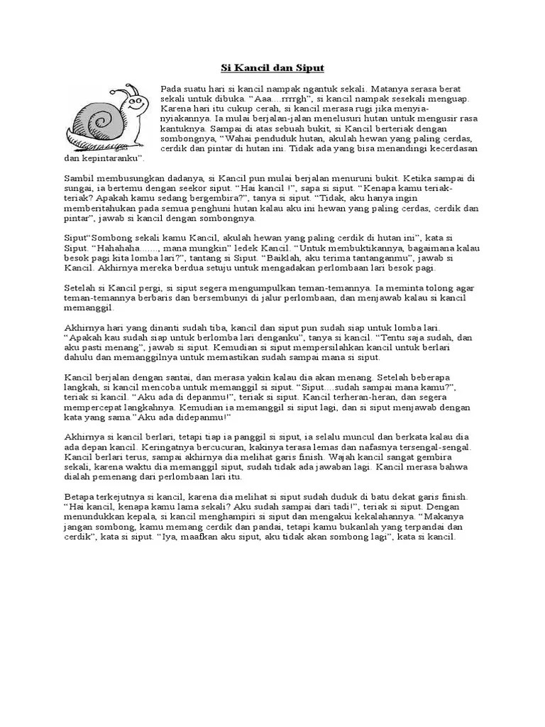 Si Kancil Dan Siput | PDF