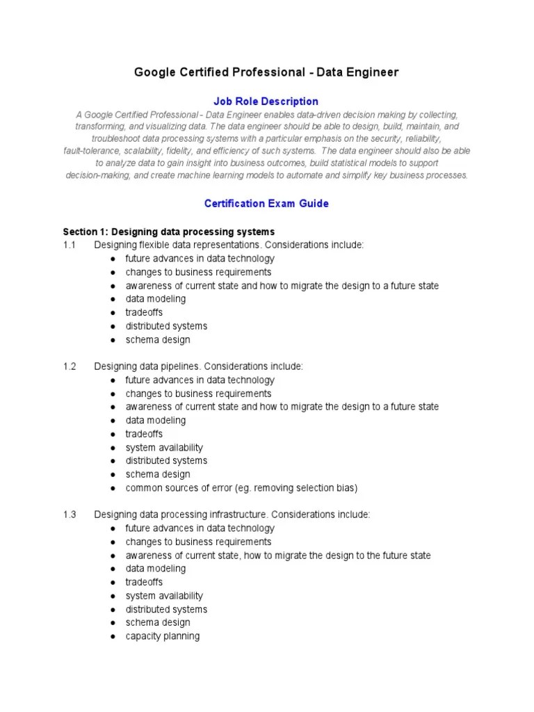 Google Certified Professional Data Engineer Machine