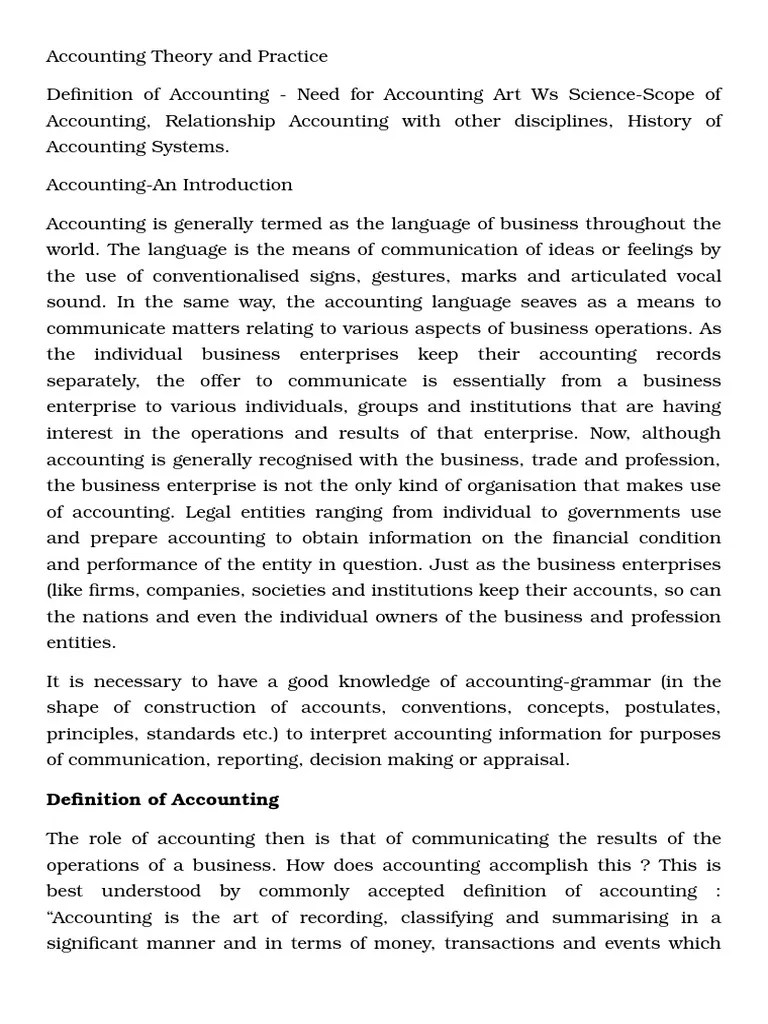 Accounting Theory And Practice | PDF | Debits And Credits | Accounting