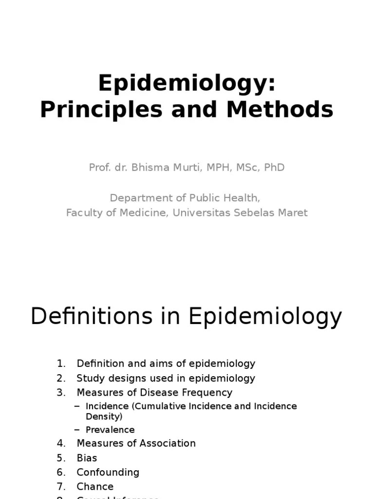 Principles And Methods Of Epidemiology: A Comprehensive Introduction To ...