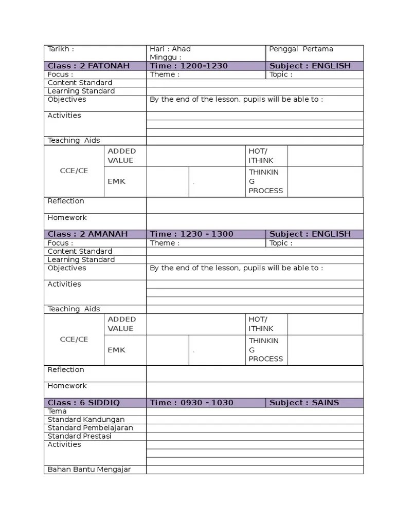 Lesson Plan | PDF | Teaching | Education Theory