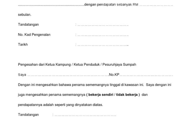 20.08.2011 揃 contoh surat pengesahan tidak bekerja penjaga kedua atau seangkatanya ptptn. Surat Pengesahan Pendapatan Bekerja Sendiri Surat Rasmi Akuan Tidak Bekerja Juga Mengesahkan Cuitan Dokter