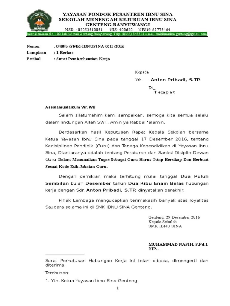 Trias politika ialah pembagian dominasi pemerintahan menjadi tiga bidang yang memiliki status sejajar. Contoh Surat Pemberhentian Kerja Guru Dari Kepala Sekolah