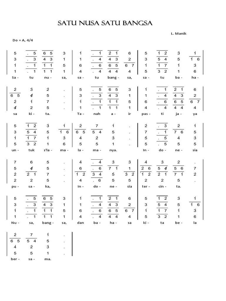 Satu Nusa Satu Bangsa | PDF
