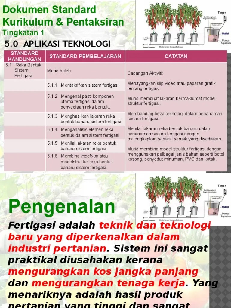 Mudah difahami berbanding dengan lakaran 2d, contohnya, tangki nutrien dan polibeg. Sistem Fertigasi Tingkatan 1 Ppsx Pdf