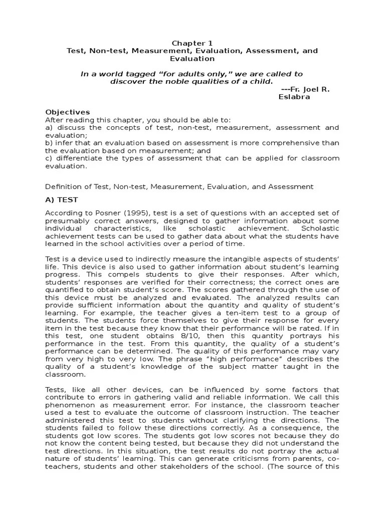 Assessment Of Student Learning2 | PDF | Educational Assessment | Teachers