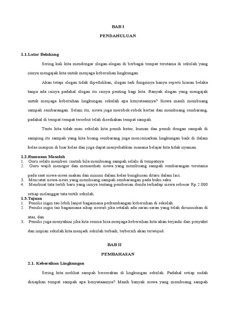 Makalah Kebersihan Lingkungan | PDF