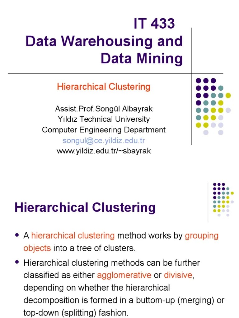 07 Hierarchical Clustering | PDF | Cluster Analysis | Top Down And ...