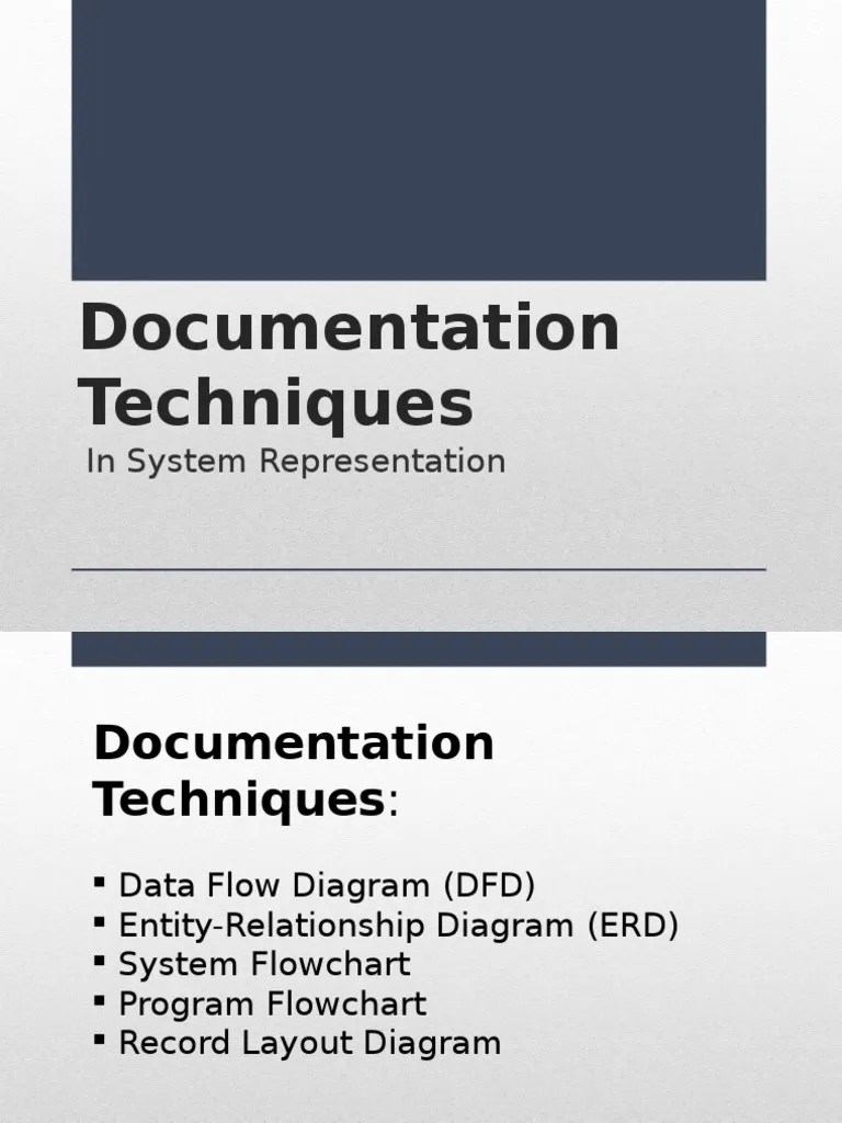 Documentation Techniques: In System Representation | PDF