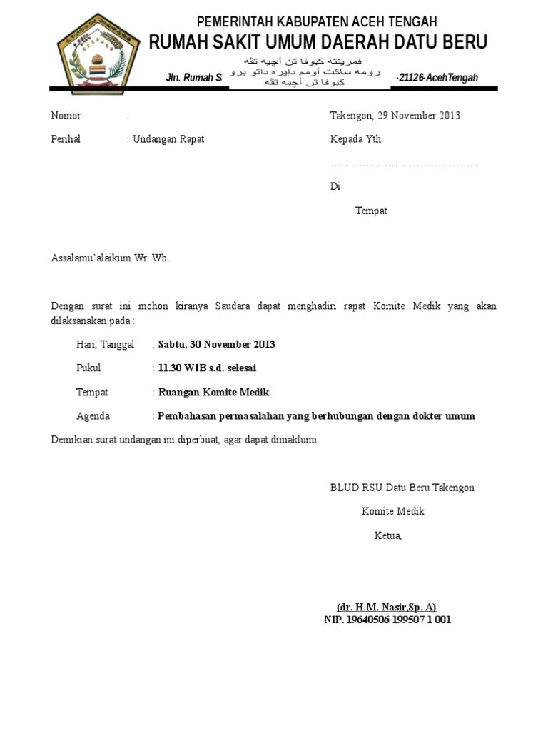 Top Pdf Surat Undangan Rapat Awal Tahun 123dok 