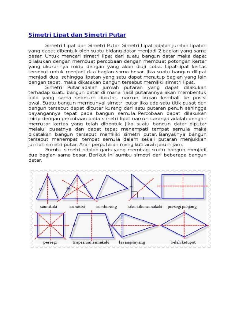 Simetri lipat dan simetri putar. Simetri Lipat Dan Simetri Putar Pdf