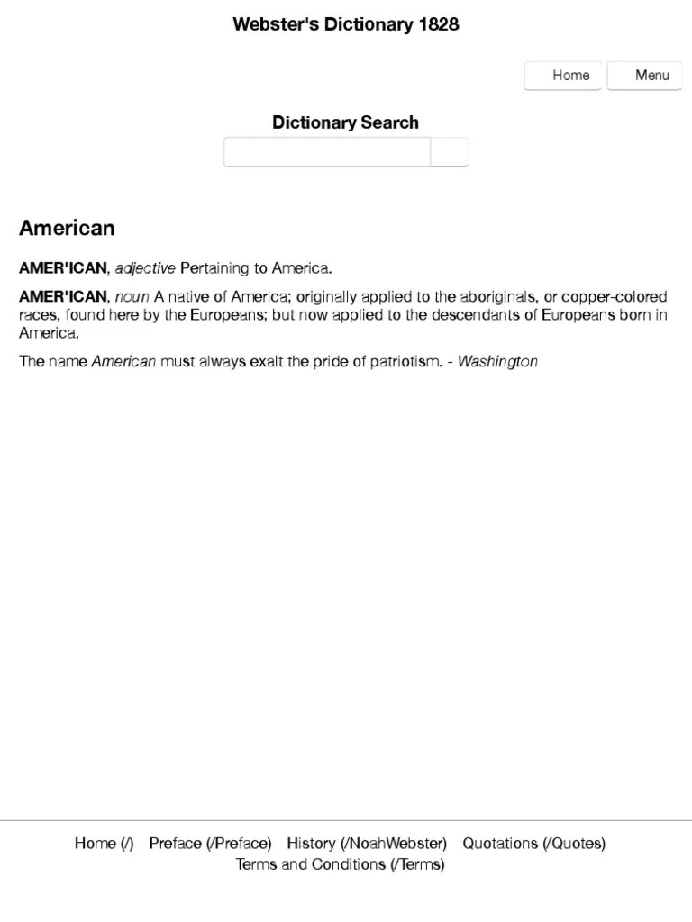 Websters Dictionary 1828 - Webster's Dictionary 1828 - American ...
