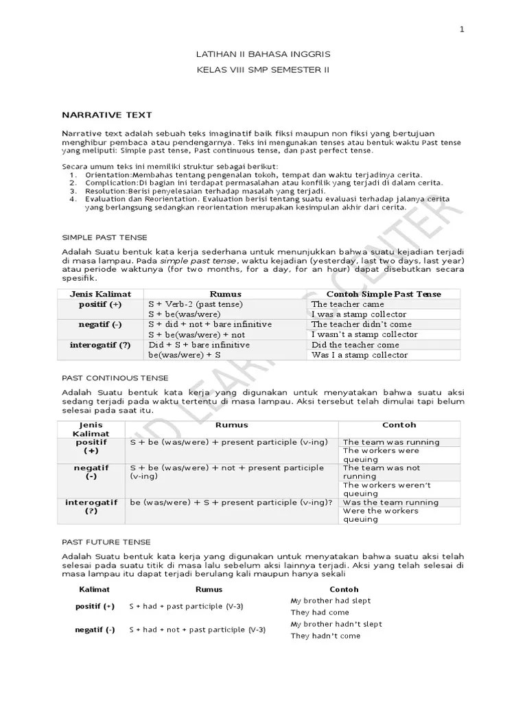 Teks bahasa inggris daily activity ini pada umumnya menggunakan tenses berupa simple present tense dan diceritakan dengan runut berdasarkan . Cerita Yang Menggunakan Present Continuous Tense - Belajar