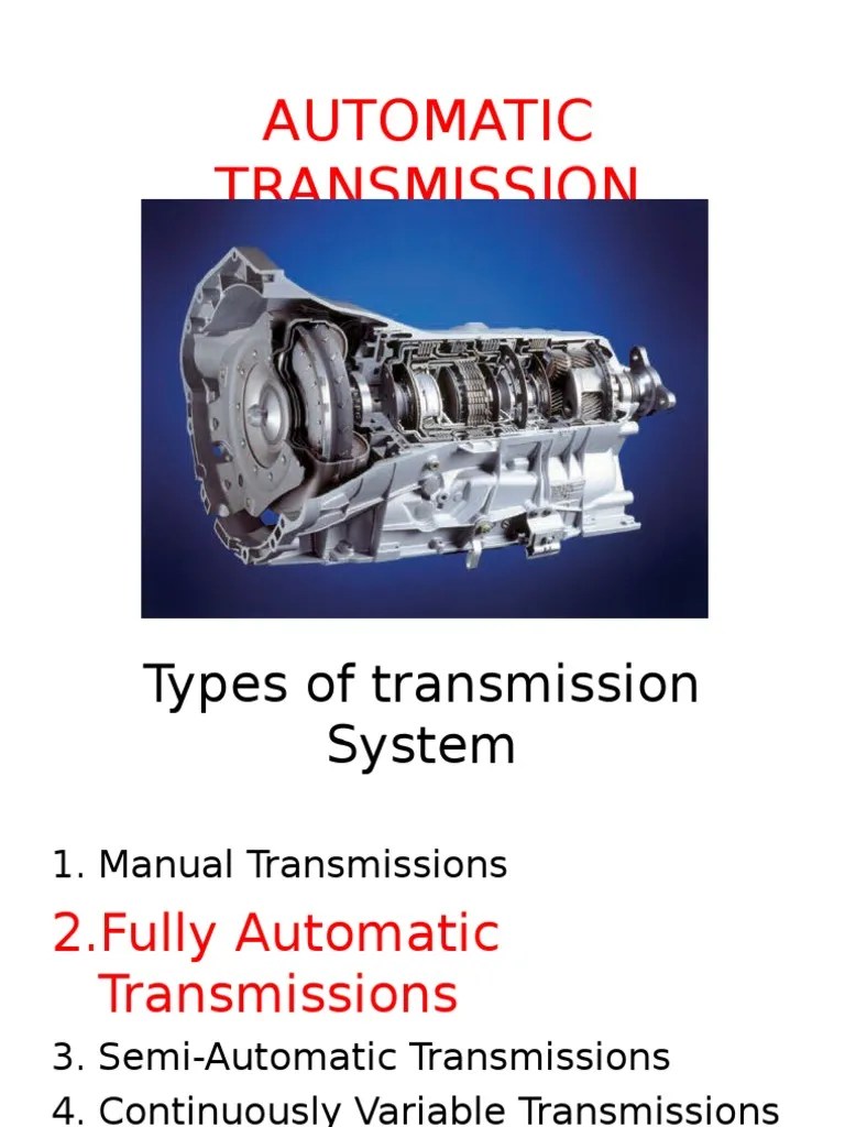 Automatic Transmission System | PDF | Automatic Transmission | Transmission (Mechanics)