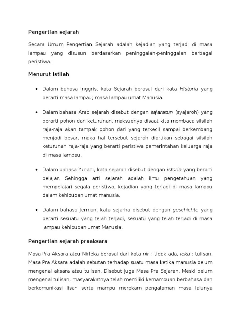 Sejarah berasal dari bahasa arab syajaratun yang berarti pohon. Arti Kata Sejarah Dalam Bahasa Arab Seputar Sejarah
