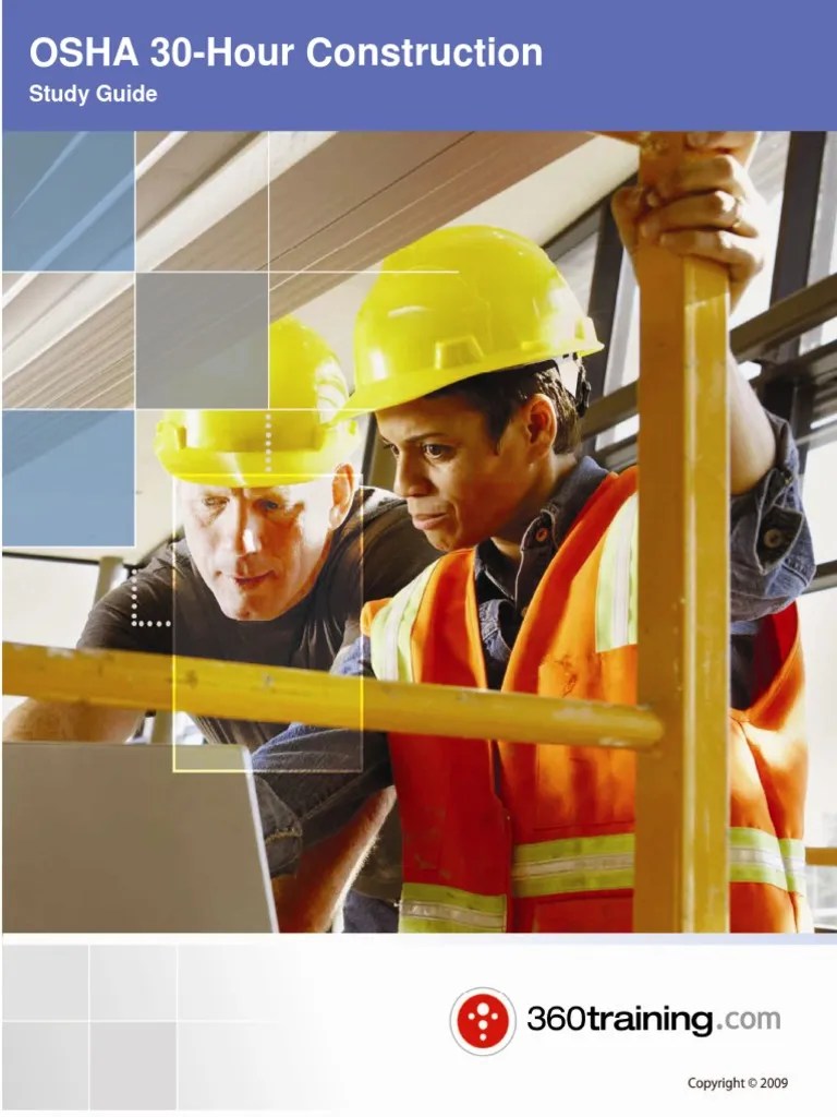 30Hr Construction Study Guide | PDF | Occupational Safety And Health ...