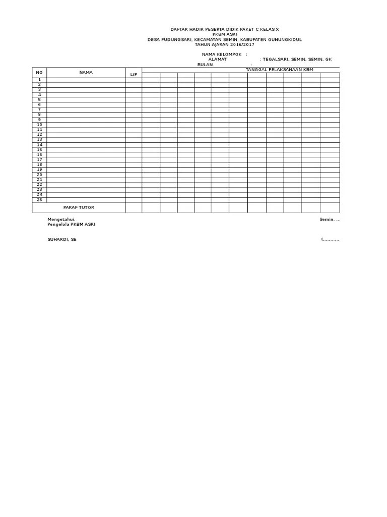 14 juli 2021 • tempat : Absen Paket C