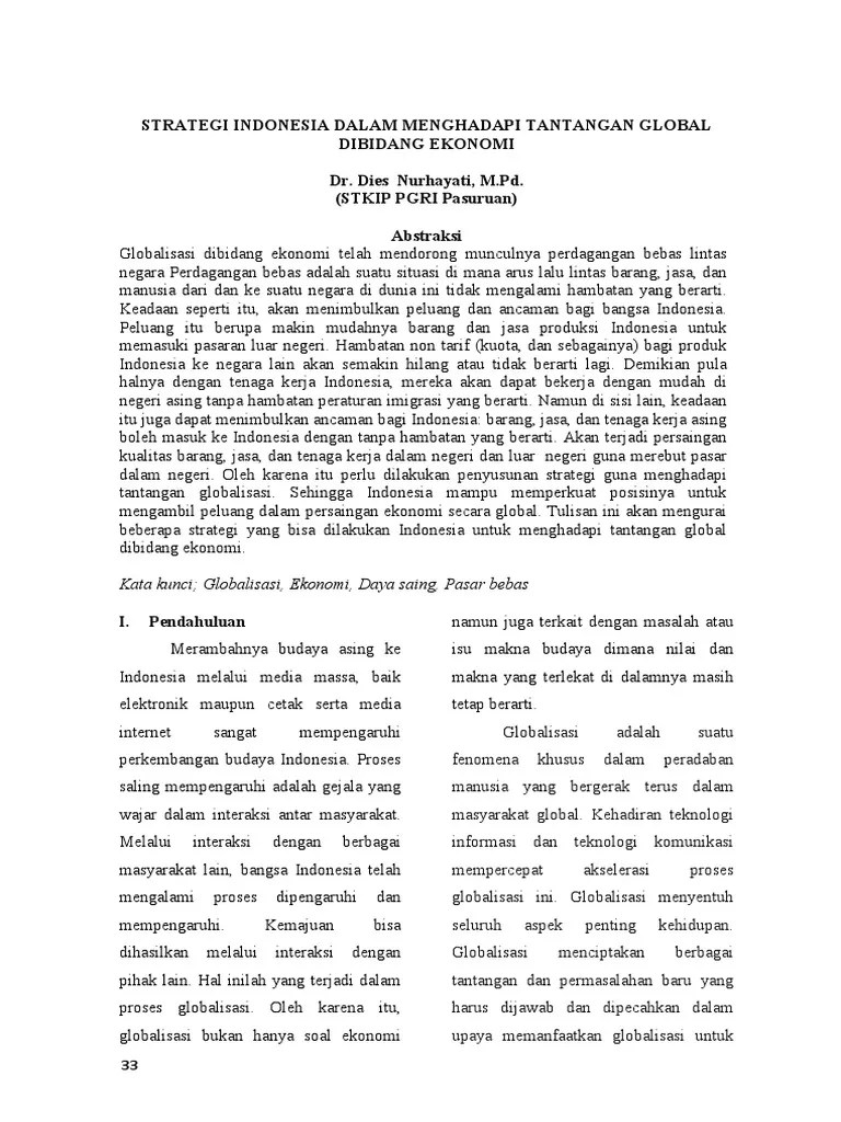 Strategi Indonesia Dalam Menghadapi Tantangan Global 2 | PDF