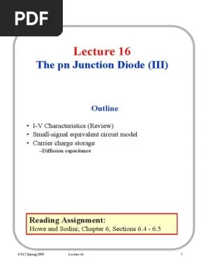 Curs Mit Pn Junction Diode 2009 Lec16 P N Junction