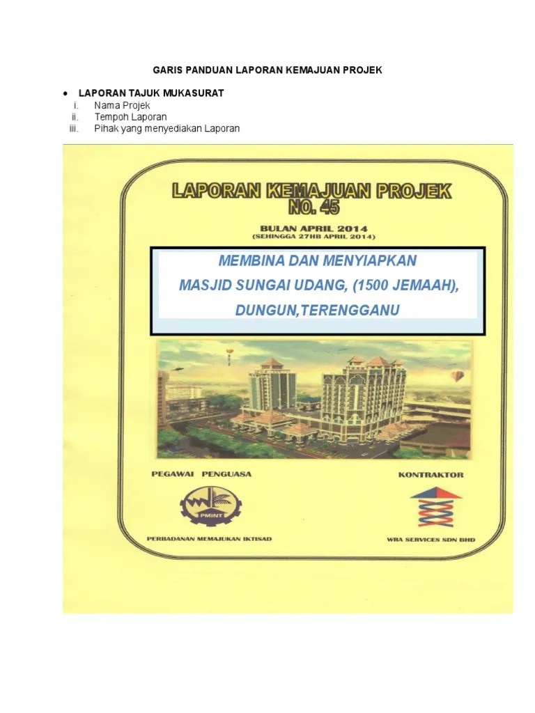Politeknik merlimau melaka laporan latihan industri sesi disember 2010. Contoh Laporan Kemajuan Kerja Pdf