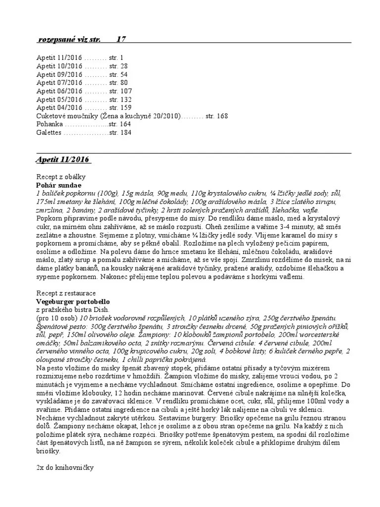 Horčík, vápnik, železo, draslík, fosfor; Recepty Opsane Odt Pdf