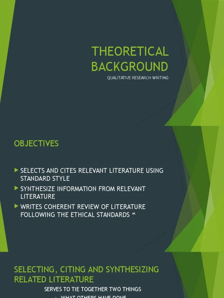 Theoretical Background | Psychological Concepts | Psychology ...