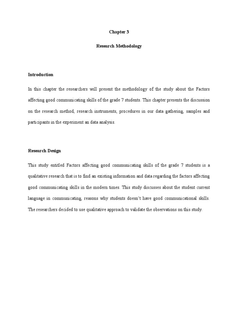 Qualitative research is organized into systems of thinking we call methodologies. Chapter 3 Methodology Of The Study Qualitative Research Epistemology