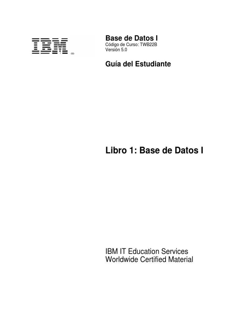 Base De Datos Libro 1 - STC (CorregidoCarmen) PDF | Descargar Gratis PDF | SQL | Bases De Datos