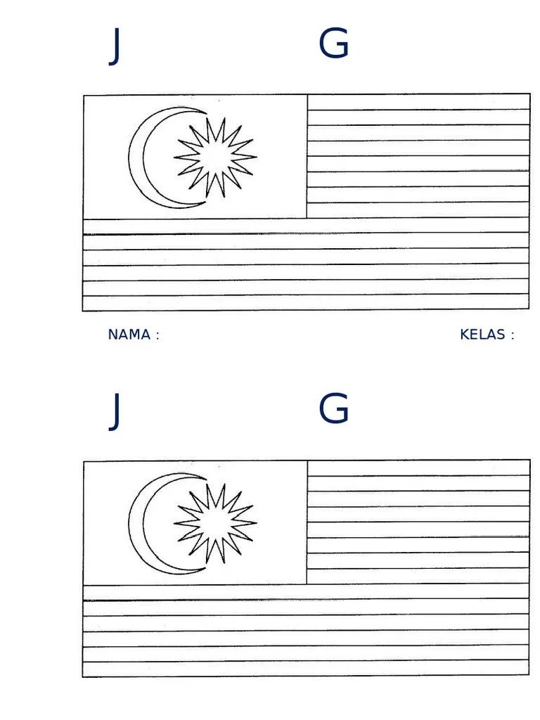 Gambar Jalur Gemilang Untuk Mewarna / Puzzle Jalur Gemilang Interactive Worksheet
