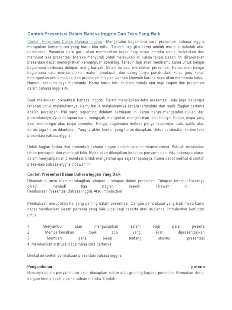 I would like to say . Membuka Presentasi Dalam Bahasa Inggris Nasi